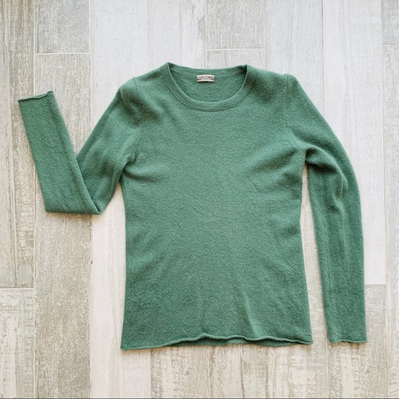 J.Crew Camo Green 100% Cashmere Shirt Sim Sweater - Picture 5 of 15